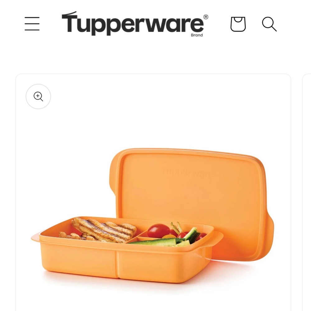 Tupperware Orange Lunch Box - Picture 2 of 3